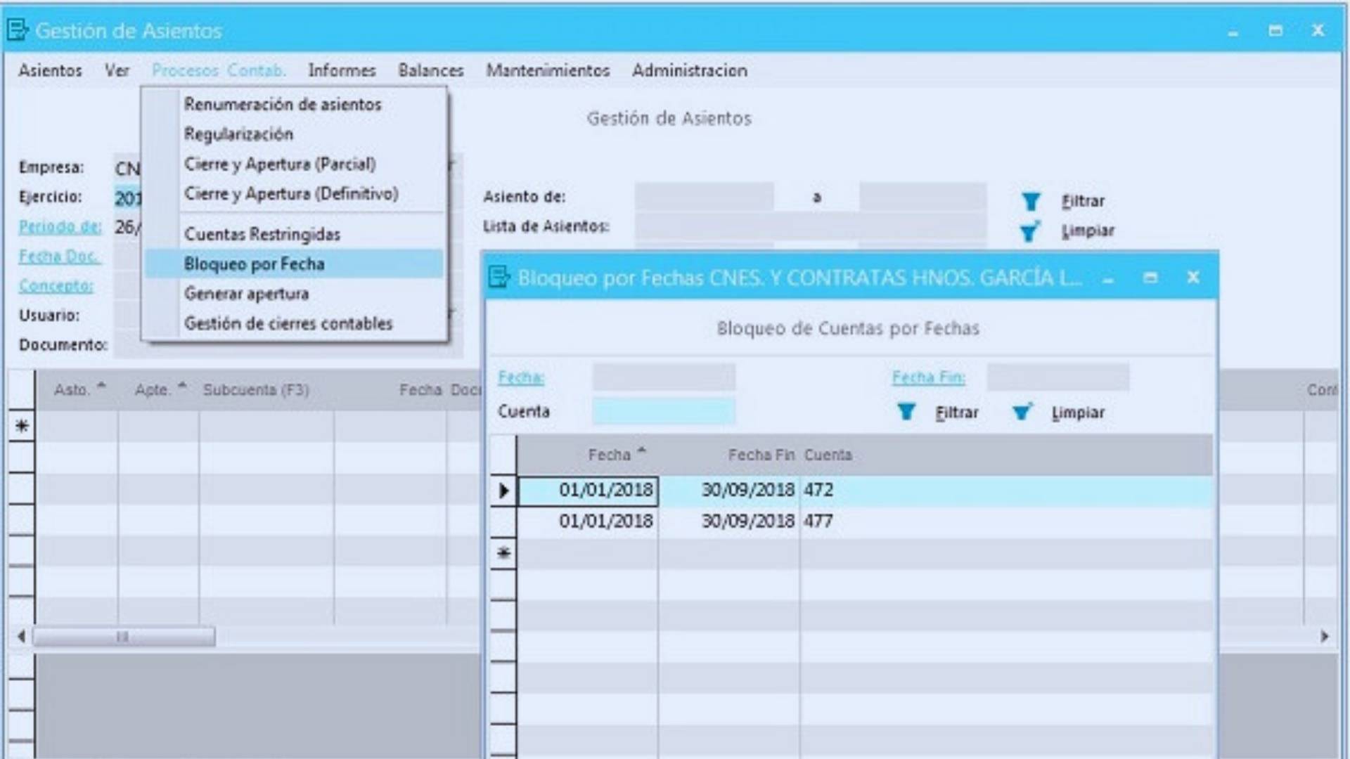 ¿Cómo se bloquea una subcuenta en Ahora ERP? - Informática Ingenia